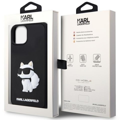 Etui na telefon iPhone 14 Plus / 15 Plus Karl Lagerfeld Choupette 3D