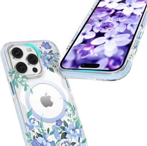 Etui na telefon iPhone 14 Plus / 15 Plus Kingxbar MagSafe Flora