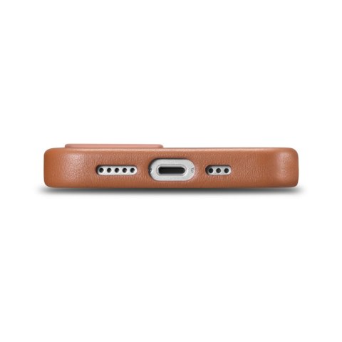 Etui iPhone 14 Plus / 15 Plus iCarer Leather MagSafe brązowe