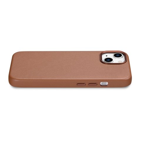 Etui iPhone 14 Plus / 15 Plus iCarer Leather MagSafe brązowe