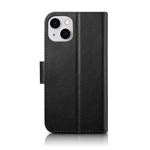 Etui iPhone 14 Plus / 15 Plus iCarer Wallet Anti-RFID 2in1 czarne