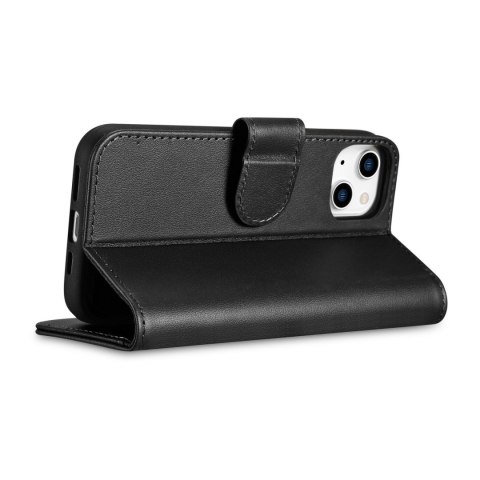 Etui iPhone 14 Plus / 15 Plus iCarer Wallet Anti-RFID 2in1 czarne