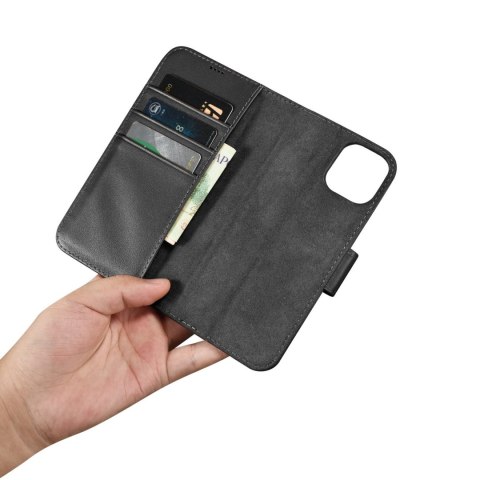 Etui iPhone 14 Plus / 15 Plus iCarer Wallet Anti-RFID 2in1 czarne