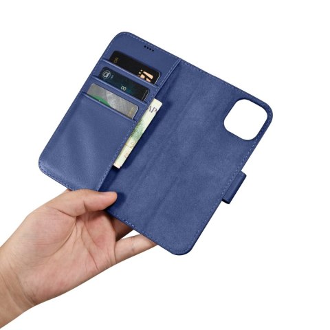 Etui iPhone 14 Plus / 15 Plus iCarer Wallet Anti-RFID 2in1 niebieskie