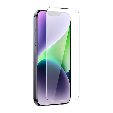 Szkło hartowane iPhone 14 Plus / 15 Plus Baseus 0.4mm Corning HD + zestaw czyszczący