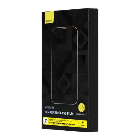 Szkło hartowane iPhone 14 Plus / 15 Plus Baseus 0.4mm Corning HD + zestaw czyszczący