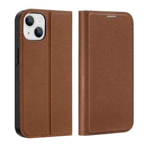 Etui na telefon iPhone 14 Dux Ducis Skin X2 brązowy - elegancka ochrona