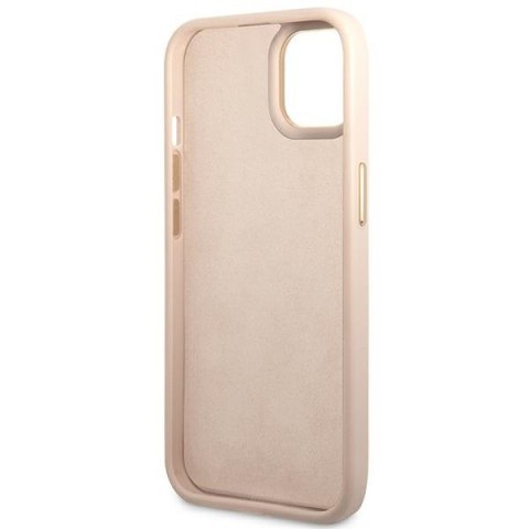 Etui na telefon iPhone 14 Guess różowe hardcase Vintage Gold Logo