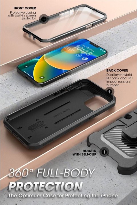 Etui na telefon iPhone 14/13 Supcase Unicorn Beetle Pro czarne