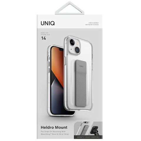 Etui na telefon iPhone 14 UNIQ Heldro Mount przezroczyste, lekkie