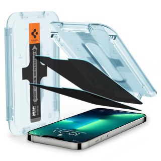 Szkło hartowane iPhone 14/13/13 Pro Spigen GLAS.tR ez Fit Privacy [2 PACK]