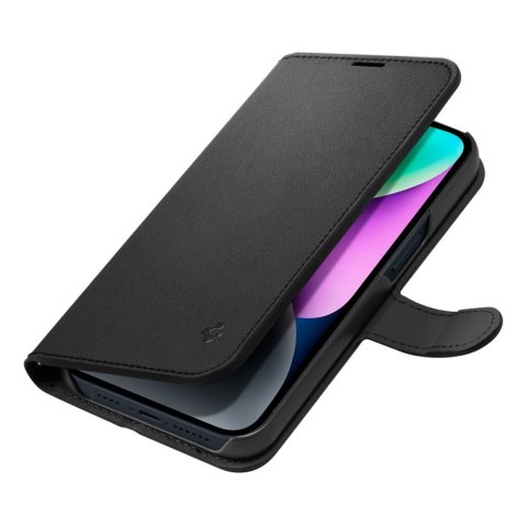 Etui na telefon iPhone 14 Spigen Wallet S czarne - stylowe i funkcjonalne