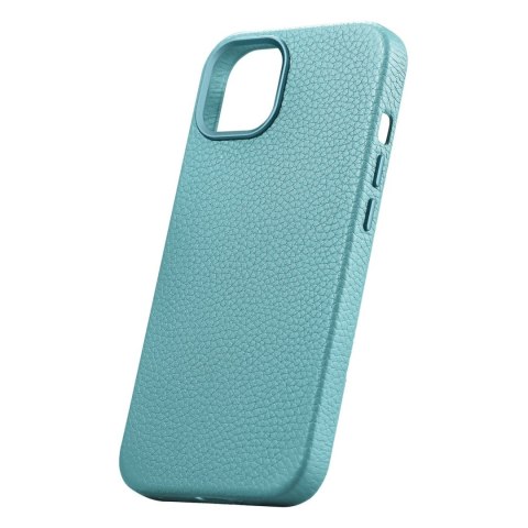 Etui iPhone 14 iCarer Litchi Premium Leather MagSafe zielone