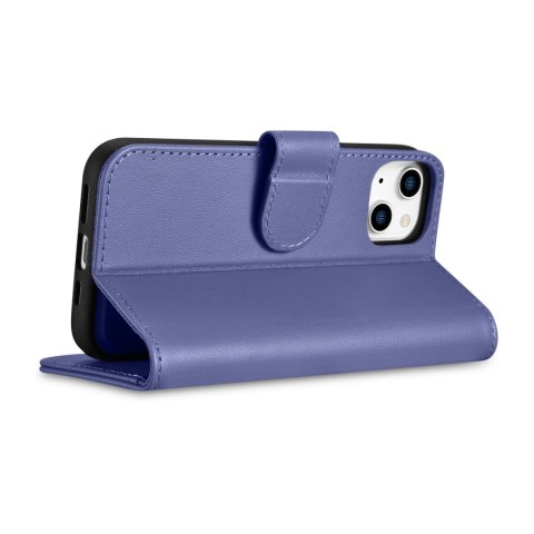 Etui na telefon iPhone 14 iCarer Wallet Anti-RFID 2in1 jasnofioletowe