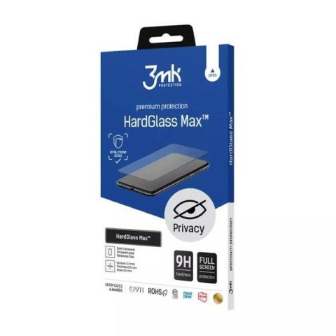 Szkło hartowane 3MK HardGlass Max Privacy do iPhone 14/13/13 Pro czarne