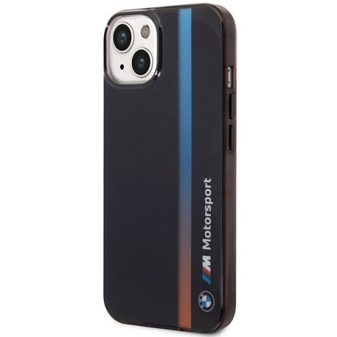 Etui iPhone 14 BMW czarne IML Tricolor Stripe