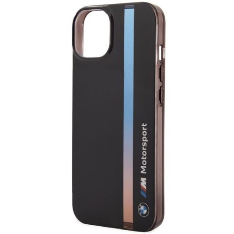 Etui iPhone 14 BMW czarne IML Tricolor Stripe