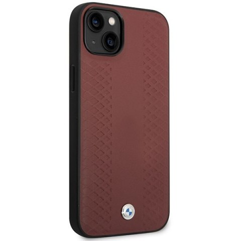 Etui BMW BMHCP14S22RFGR Apple iPhone 14 burgundowy/burgundy Leather Diamond Pattern