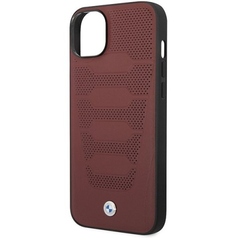 Etui BMW BMHCP14S22RPSR Apple iPhone 14 burgundowy/burgundy Leather Seats Pattern