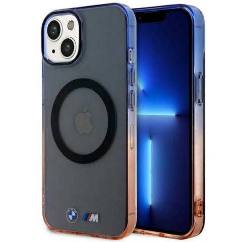 Etui na telefon iPhone 14 BMW szare hardcase Gradient Bumper MagSafe