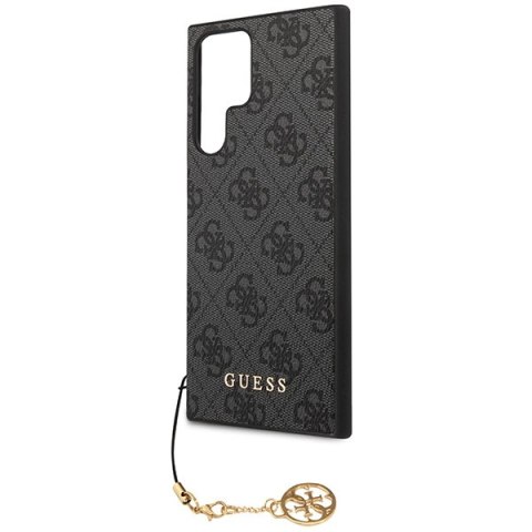 Etui na telefon Samsung Galaxy S23 Ultra Guess szare hardcase 4G Charms