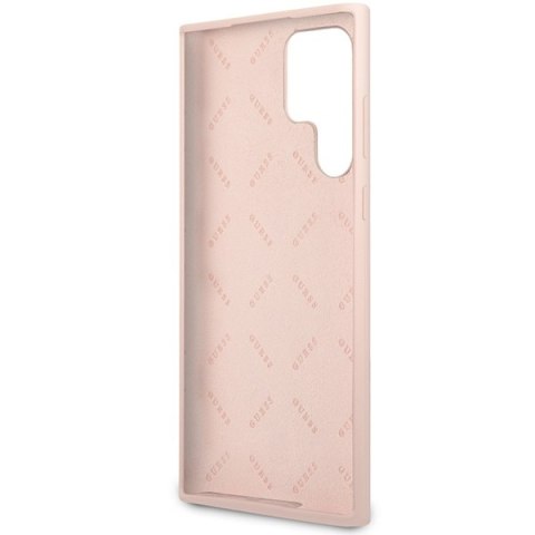 Etui na telefon Samsung Galaxy S23 Ultra Guess różowe silikonowe hardcase