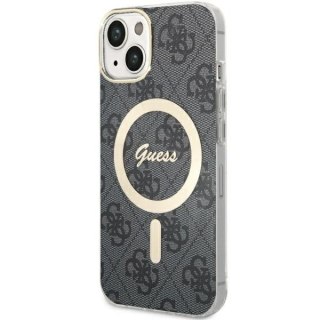 Etui na telefon iPhone 14 Guess 4G MagSafe czarne - styl i ochrona