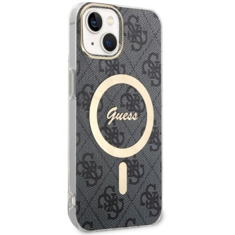 Etui na telefon iPhone 14 Guess 4G MagSafe czarne - styl i ochrona