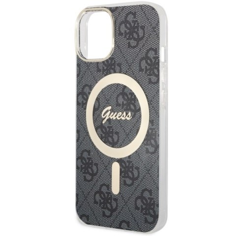 Etui na telefon iPhone 14 Guess 4G MagSafe czarne - styl i ochrona