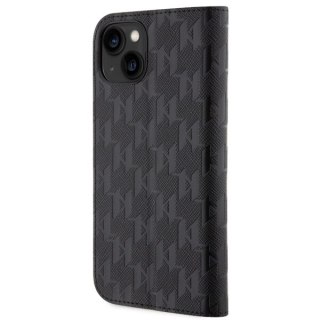 Etui na telefon iPhone 14 Karl Lagerfeld Saffiano Monogram czarne