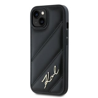 Etui na telefon iPhone 15/14/13 Karl Lagerfeld Diagonal Quilted Black