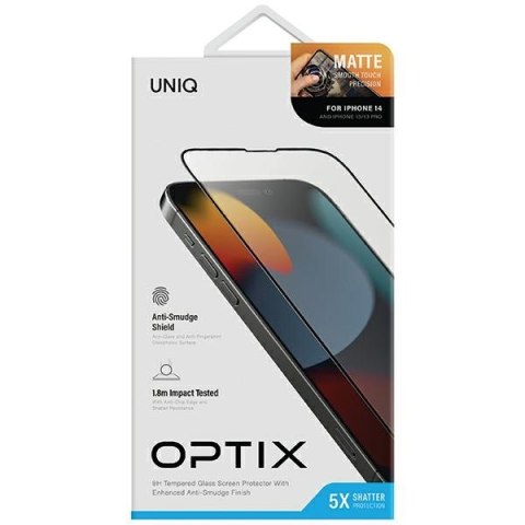 Szkło hartowane iPhone 14 UNIQ Optix Matte - Ochrona ekranu 9H