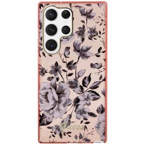 Etui Samsung Galaxy S23 Ultra Guess różowe hardcase Flower Collection