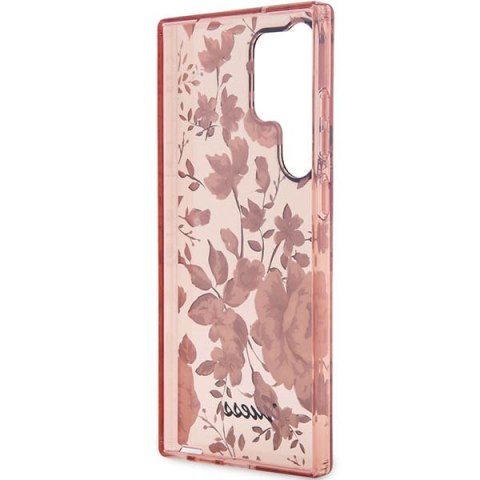 Etui Samsung Galaxy S23 Ultra Guess różowe hardcase Flower Collection