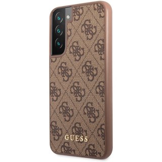 Etui na telefon Samsung Galaxy S23+ Plus Guess brązowe hardcase 4G