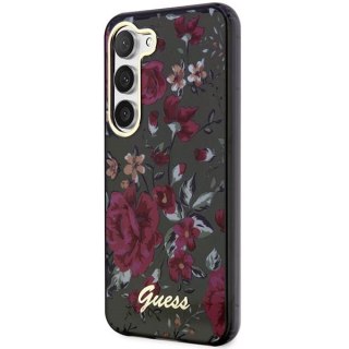 Etui na telefon Samsung Galaxy S23+ Guess khaki Flower Collection