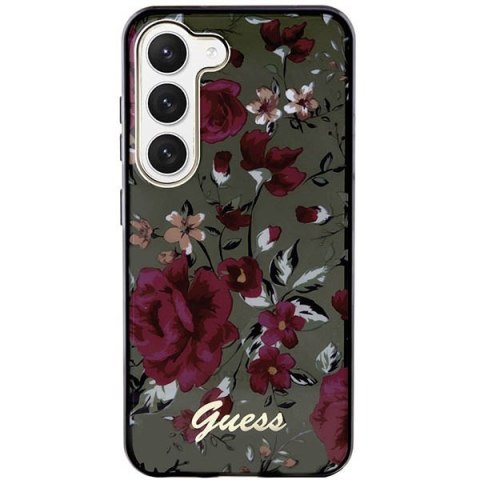 Etui Guess GUHCS23MHCFWSA Samsung Galaxy S23+ Plus zielony/khaki hardcase Flower Collection