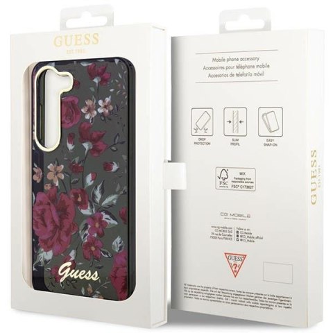 Etui Guess GUHCS23MHCFWSA Samsung Galaxy S23+ Plus zielony/khaki hardcase Flower Collection