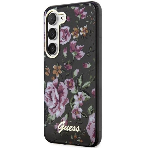 Etui na telefon Samsung Galaxy S23+ Plus Guess Flower Collection czarne