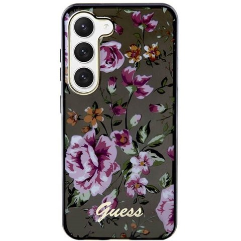 Etui na telefon Samsung Galaxy S23+ Plus Guess Flower Collection czarne