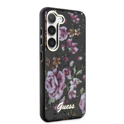 Etui na telefon Samsung Galaxy S23+ Plus Guess Flower Collection czarne