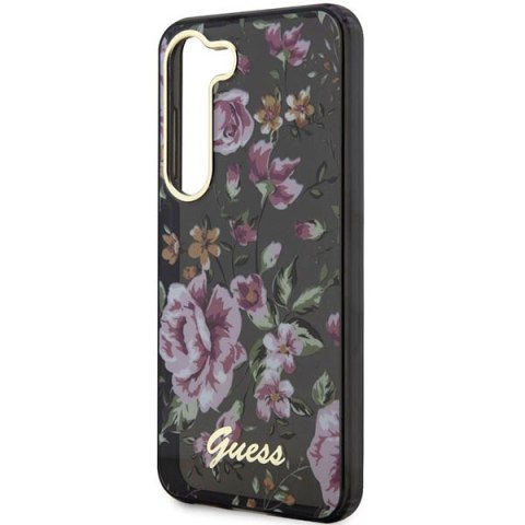 Etui na telefon Samsung Galaxy S23+ Plus Guess Flower Collection czarne