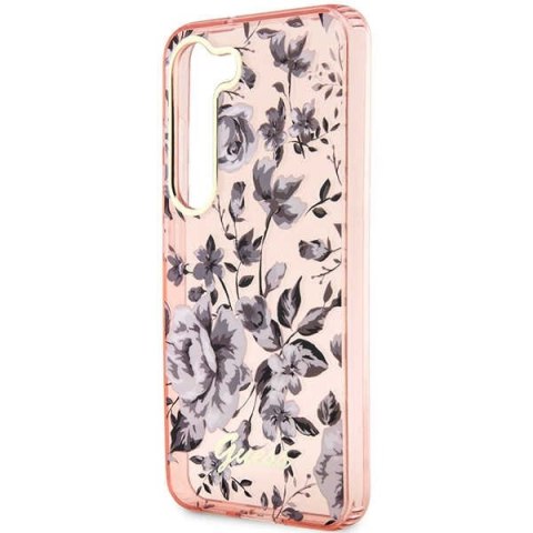 Etui na telefon Samsung Galaxy S23+ Plus Guess różowe Flower Collection