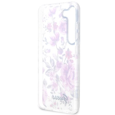 Etui na telefon Samsung Galaxy S23+ Plus Guess białe Flower Collection