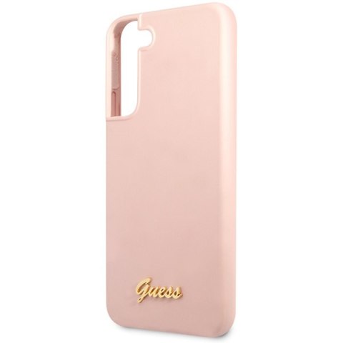 Etui Guess GUHCS23MLSLMGPP Samsung Galaxy S23+ Plus różowy/pink hardcase Silicone Script Metal Logo