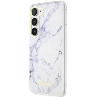 Etui na telefon Samsung Galaxy S23+ Plus Guess białe hardcase Marble