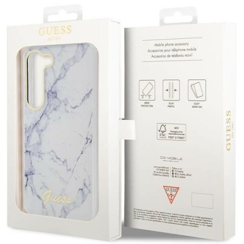 Etui Samsung Galaxy S23+ Plus Guess białe hardcase Marble