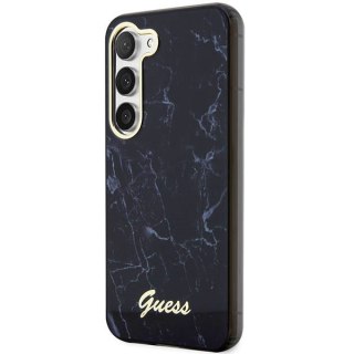 Etui na telefon Samsung Galaxy S23+ Guess czarne hardcase Marble