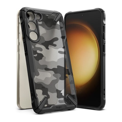 Etui na telefon Samsung Galaxy S23+ Ringke Fusion-X Camo Moro czarne