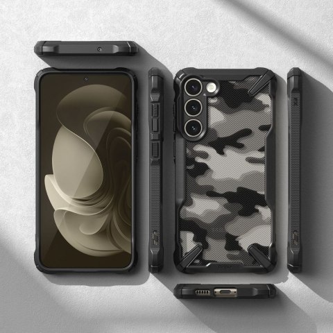 Etui na telefon Samsung Galaxy S23+ Ringke Fusion-X Camo Moro czarne